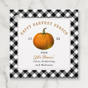Lycklig Harvest Thanksgiving Pumpkin Play Gåvor Etiketter