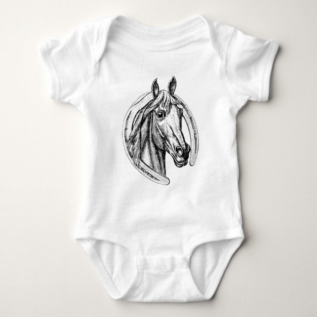 Lycklig häst tee shirt (Framsida)
