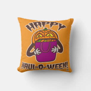 Lycklig Haul-o-ween Roligt Kärlek Shopping Hallowe Kudde