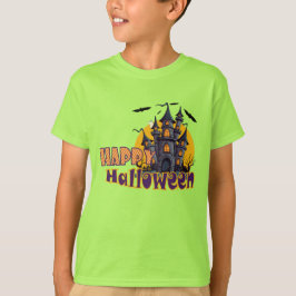 Lycklig Haunted House Halloween Spooky T Shirt