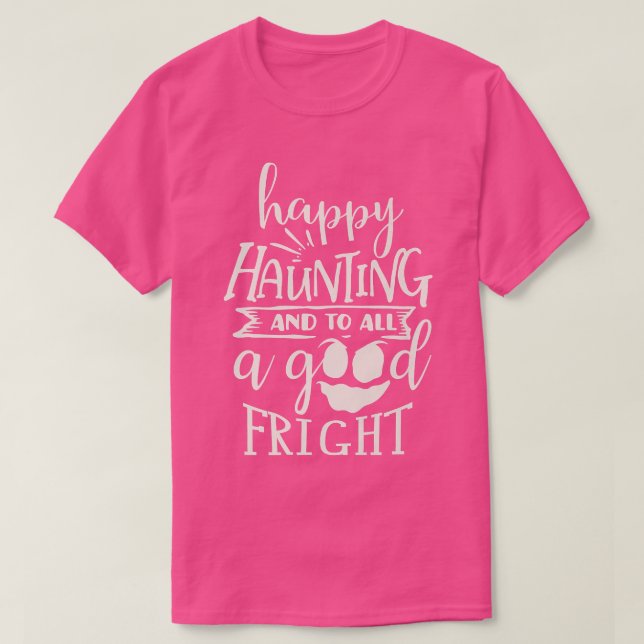 Lycklig Haunting Ghost Halloween Design  T Shirt (Design framsida)