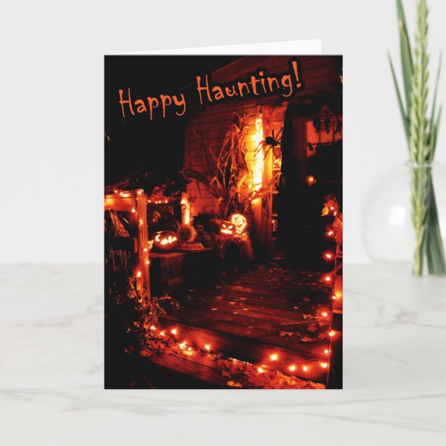 Lycklig Haunting Kort (Framsida)