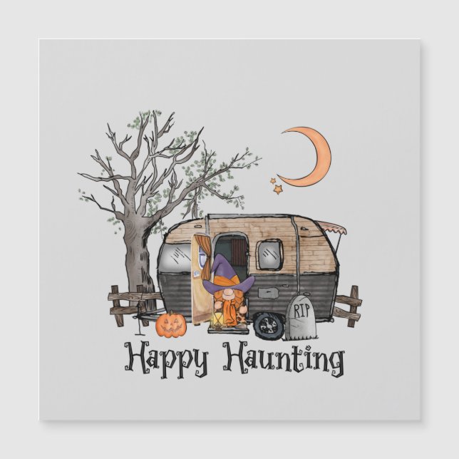 Lycklig Haunting - Spooky Witch och Camper Van (Framsida)