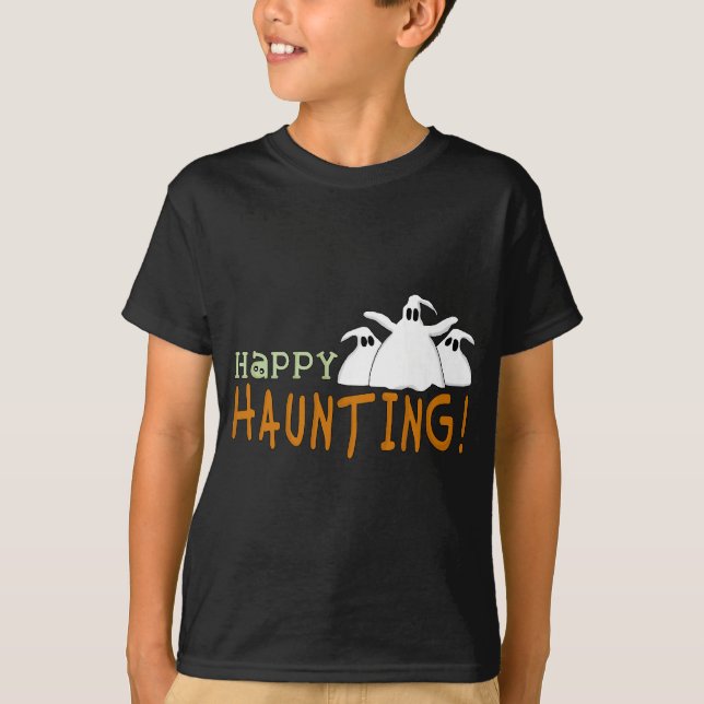 Lycklig Haunting Tshirts och Gifts (Framsida)