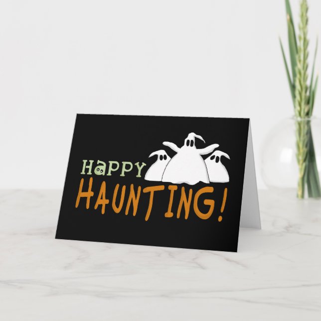 Lycklig Haunting Tshirts och Gifts Kort (Framsida)