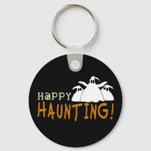 Lycklig Haunting Tshirts och Gifts Nyckelring