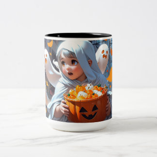 Lycklig Haunting! Två-Tonad Mugg