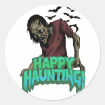 Lycklig Haunting Zombie Halloween Spooky Sticker
