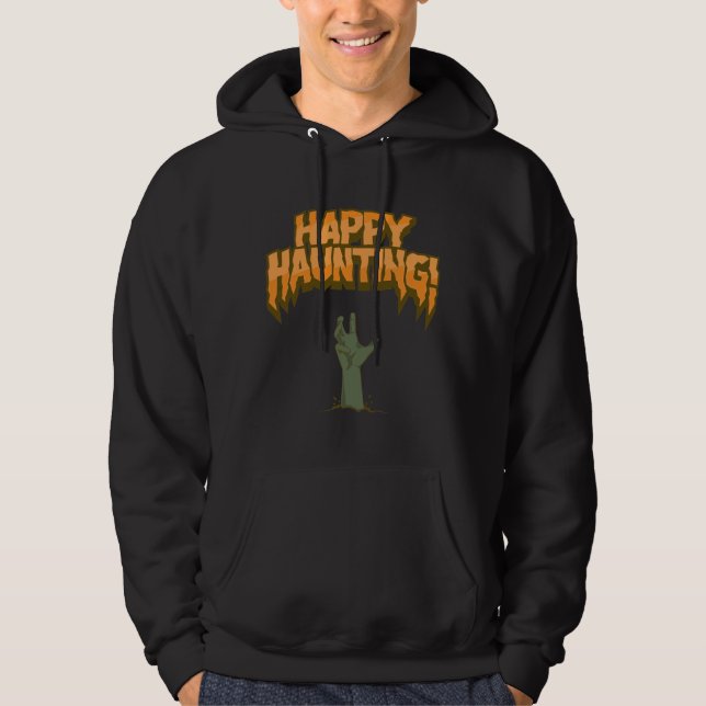 Lycklig Haunting, Zombie! Hoodie (Framsida)