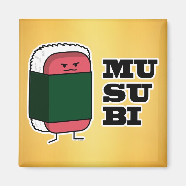 Lycklig Hawaiian Musubi Sushi Nori Magnet (Framsidan)