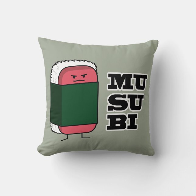 Lycklig Hawaiian Musubi Sushi Nori sjögräs Kudde (Framsida)