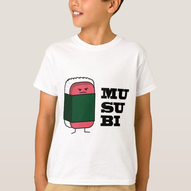 Lycklig Hawaiian Musubi Sushi Nori sjögräs Tee (Framsida)