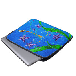 Lycklig Hawaiian Orchid Bird Laptop Fodral