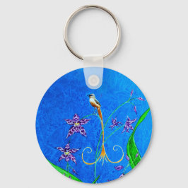 Lycklig Hawaiian Orchid Bird Nyckelring