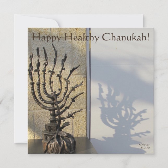Lycklig Healthy Chanukah! Anteckningskort (Framsida)