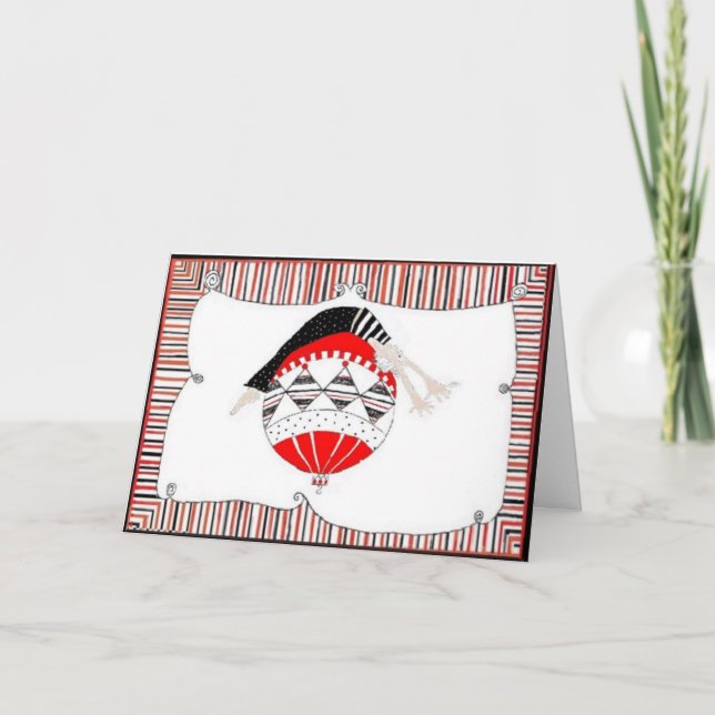 Lycklig Healthy och Balanced Helgdag Helgkort (Framsida)