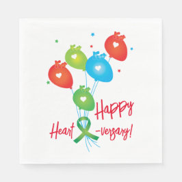 Lycklig Heart-bröllopsbubblor Pappersservett
