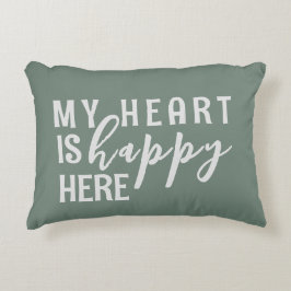 Lycklig Heart Cotton-accine Pillow Prydnadskudde