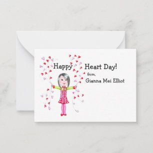 Lycklig Heart Day II Valentineser Anteckningskort