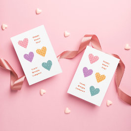 Lycklig Heart Day Pastel Hearts Classroom Valentin Inbjudningar
