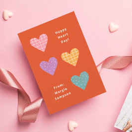 Lycklig Heart Day Pastel Hearts Classroom Valentin Inbjudningar