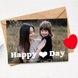 Lycklig Heart Day Photo Valentine Day Julkort