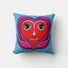 Lycklig Heart-design Kudde
