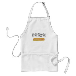 Lycklig Heart Lycklig Belly Hoagie Apron Förkläde