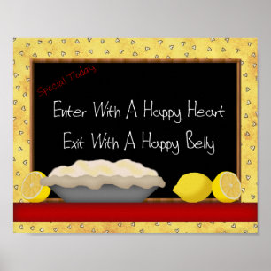 Lycklig Heart Lycklig Belly Skriv ut Poster