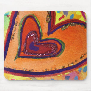 Lycklig Heart Mousepad Musmatta