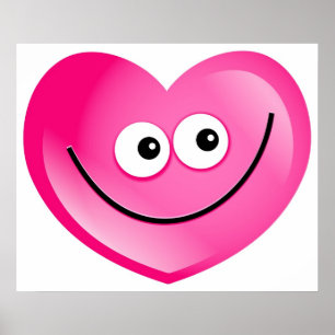 Lycklig Heart Poster