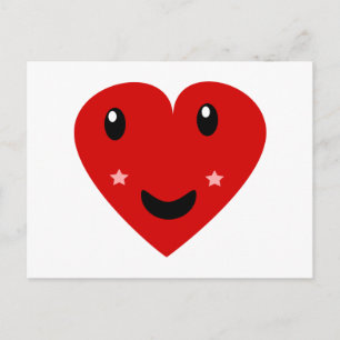 Lycklig Heart Vykort