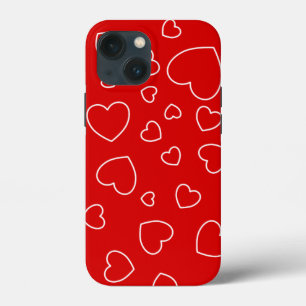 Lycklig Hearts 3 - Red - Cute Girly Fodral -