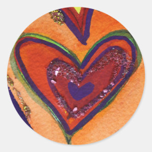 Lycklig Hearts Glitter Kärlek etiketter Art Sticke