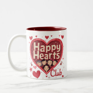 Lycklig Hearts Klubb - Alla hjärtans dag Mugg med 