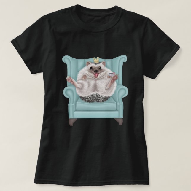 Lycklig Hedgehog T Shirt (Design framsida)