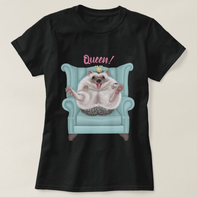 Lycklig Hedgehog T Shirt (Design framsida)