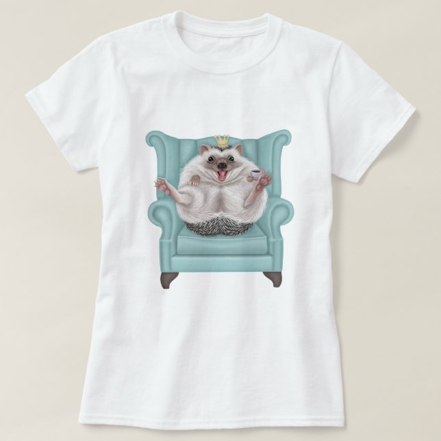 Lycklig Hedgehog T Shirt (Design framsida)