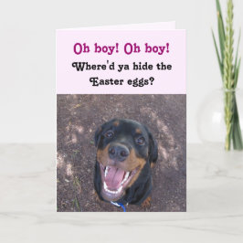 Lycklig Heidi Rottweiler Påsk kort