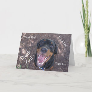Lycklig Heidi Rottweiler Tack Greeting Card Kort