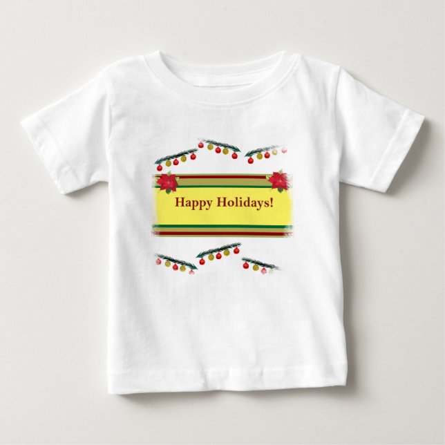 Lycklig Helgdag Baby Shirt T (Framsida)