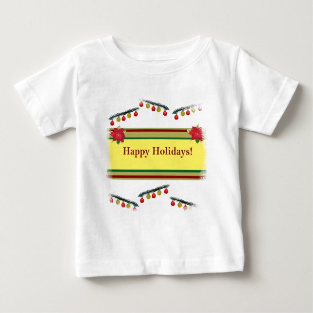 Lycklig Helgdag Baby Shirt T Shirt (Framsida)