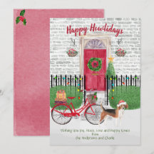Lycklig Helgdag Beagle Bicycle Red Door
