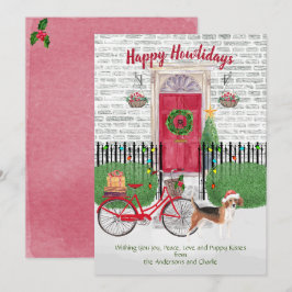 Lycklig Helgdag Beagle Bicycle Red Door