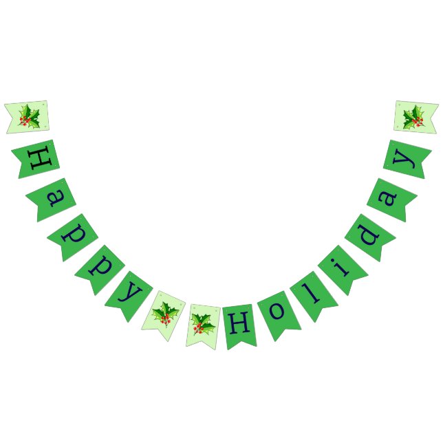 Lycklig Helgdag Bunting Flaggor (Alla)