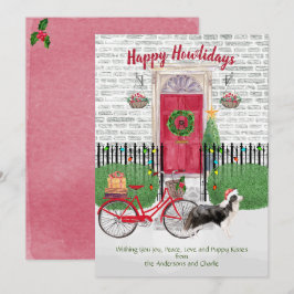Lycklig Helgdag Collie Door Bike jul