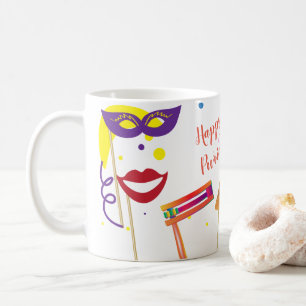 Lycklig helgdag för party för Purim festivalungar Kaffemugg