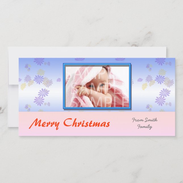 Lycklig helgdag-fotohälsningskort julkort (Framsida)