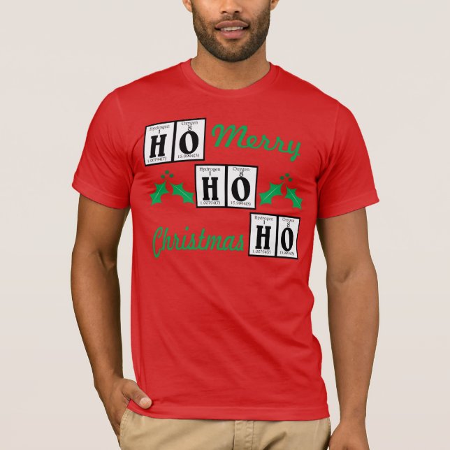 Lycklig helgdag, glad Christmas. T-shirt (Framsida)