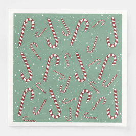 Lycklig helgdag grönt candy cane, söt Julafton Pappersservett